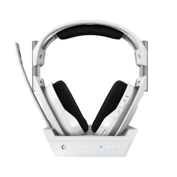 ⁦Logitech Astro A50 X Lightspeed Wireless Gaming Headset + Base Station - White⁩ - الصورة ⁦2⁩